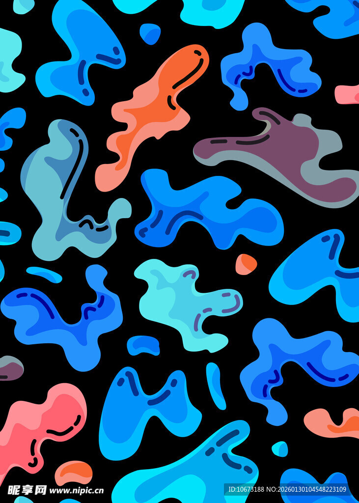 多彩抽象水彩图案背景