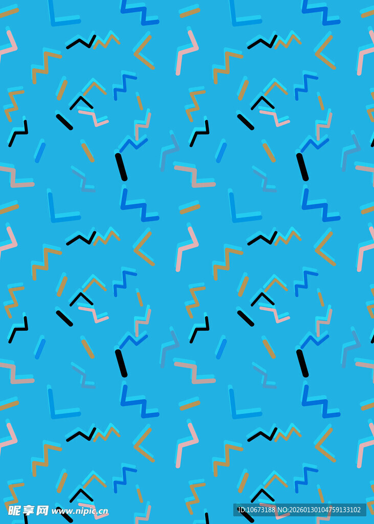 蓝色海洋生物图案背景