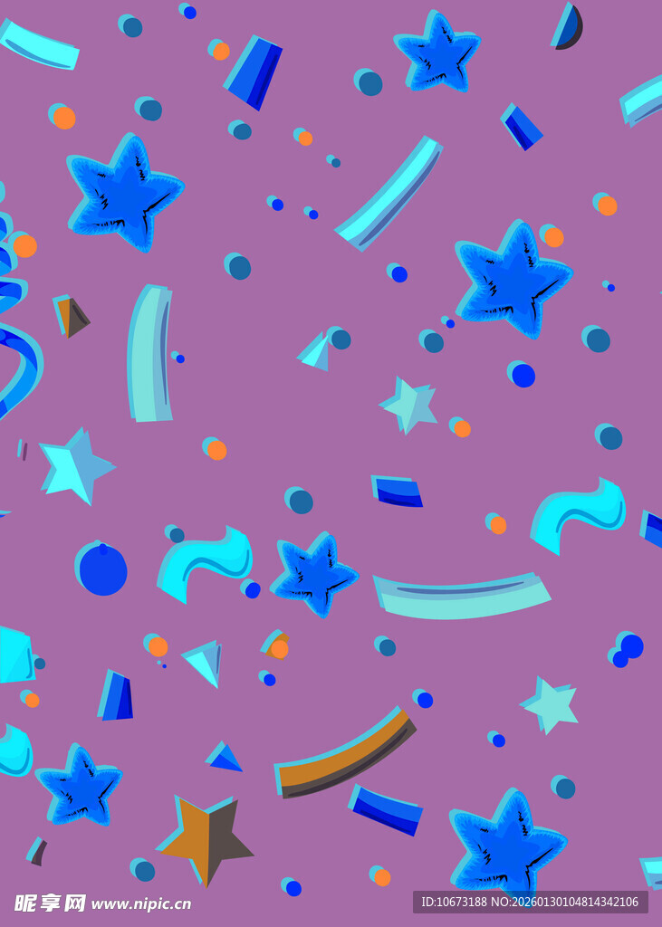 梦幻紫色星空装饰图案