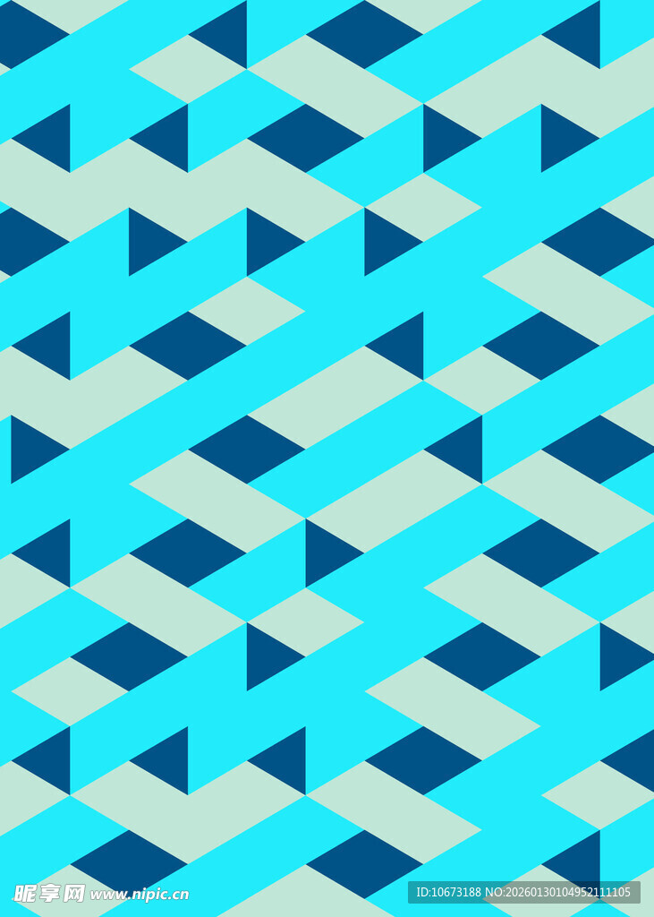 蓝白几何图案背景纹理