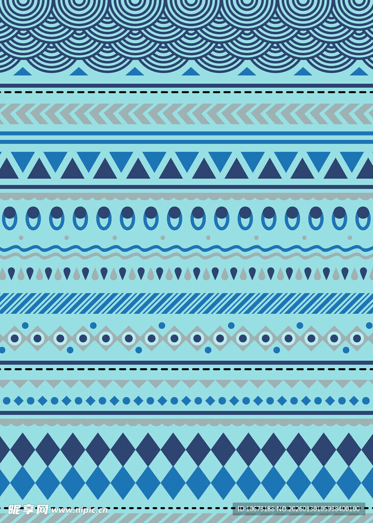 蓝调几何图案装饰纹理