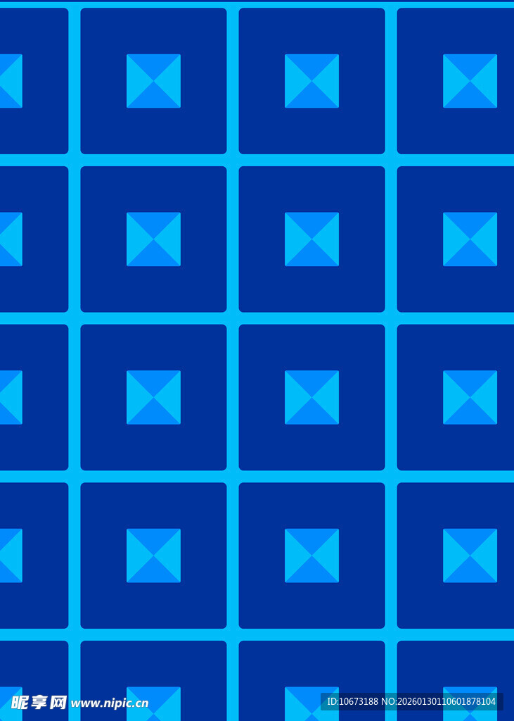 蓝色方块几何图案背景
