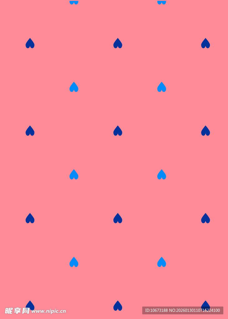 粉色背景蓝心图案纹理