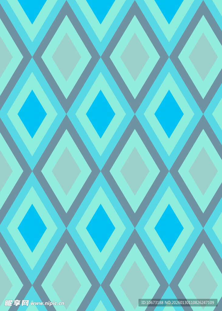 蓝绿菱形几何图案背景