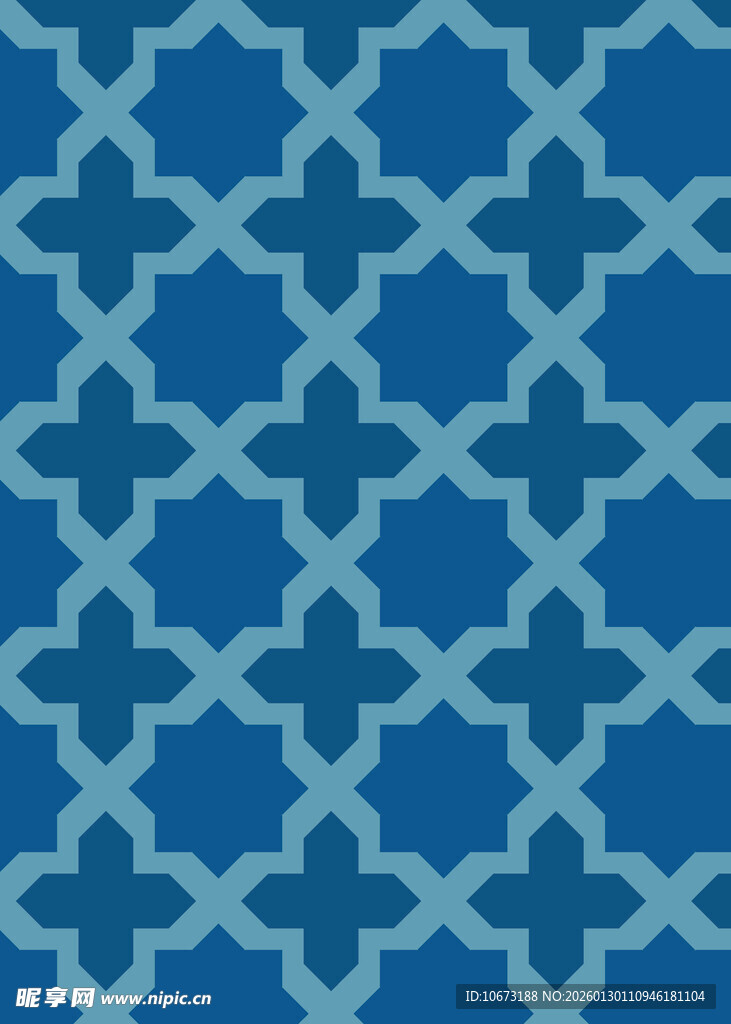 蓝色几何花纹图案背景