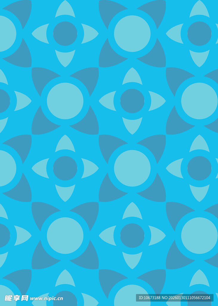 蓝色几何图案无缝背景