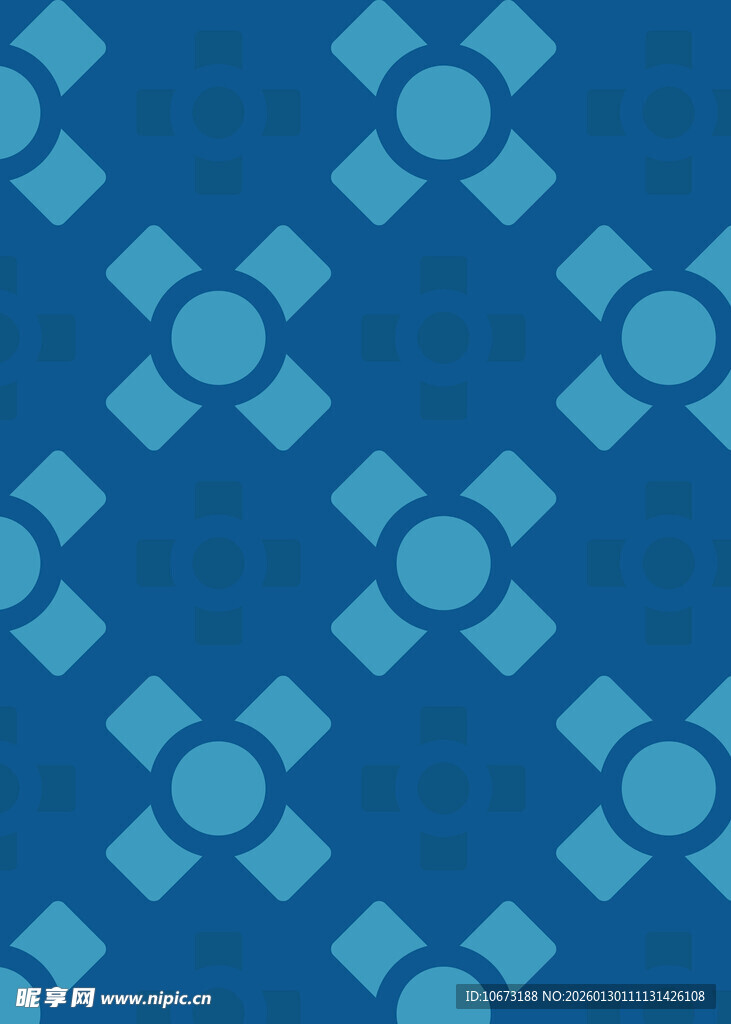 蓝色几何图案无缝背景