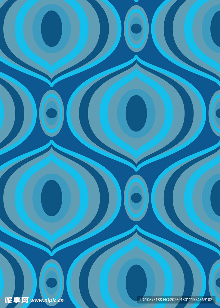 蓝色几何图案无缝背景