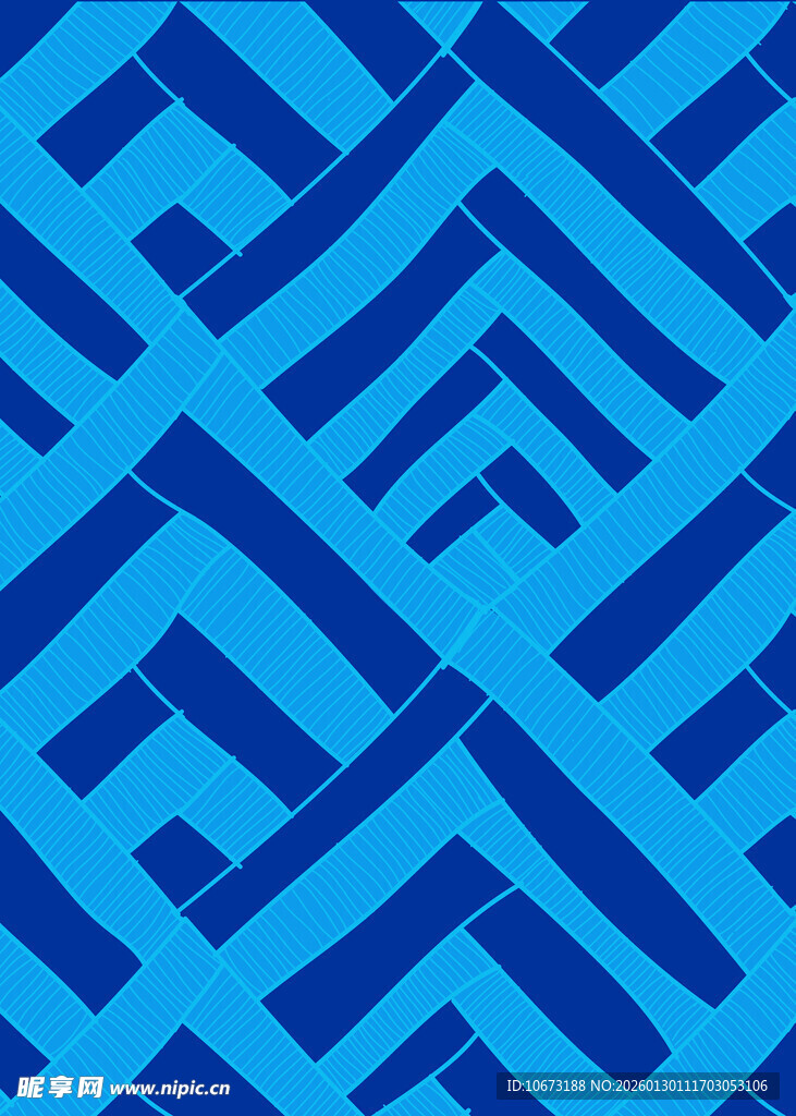蓝色几何图案无缝背景