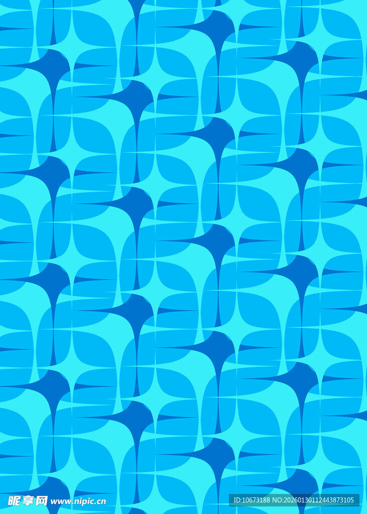 蓝色几何图案无缝背景