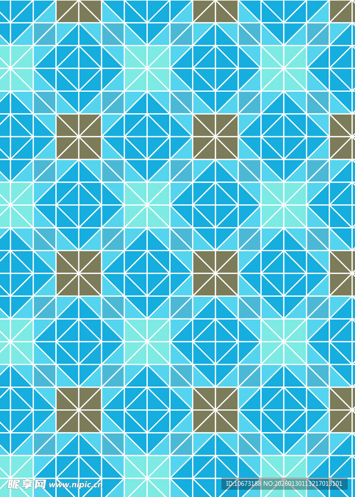 蓝绿几何图案无缝背景