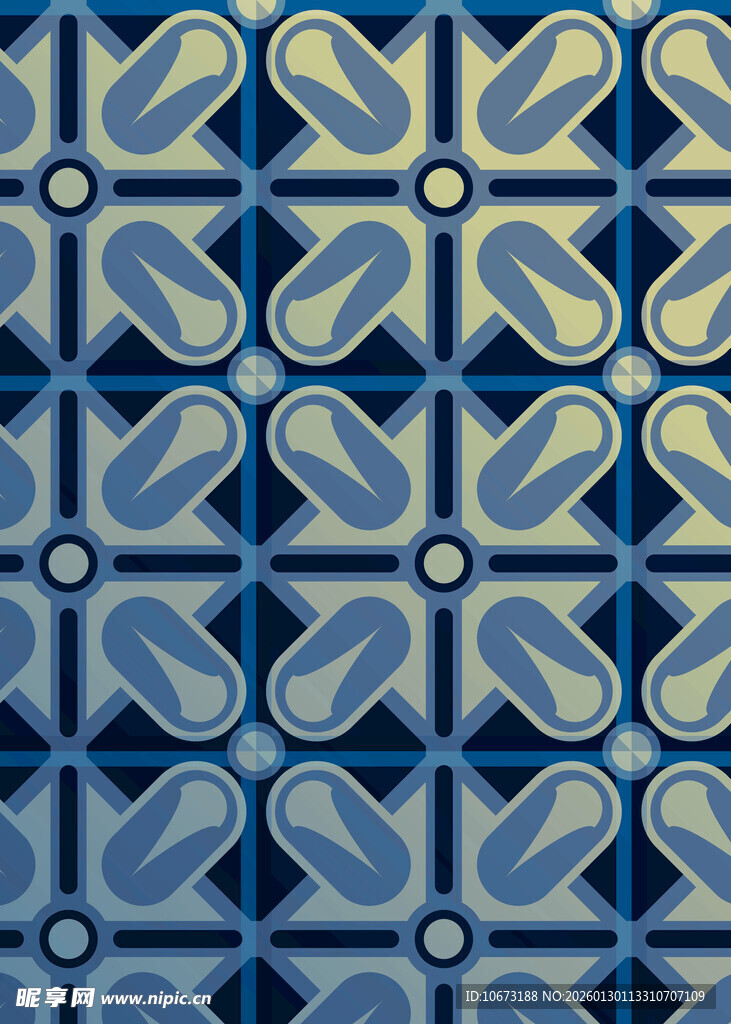 蓝色几何图案纹理背景