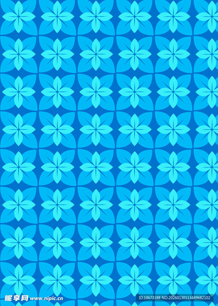 蓝色雪花图案背景纹理