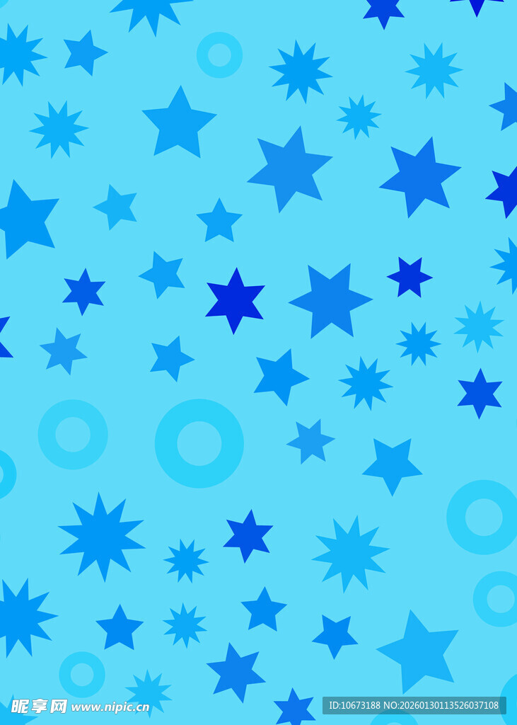 蓝色星星图案背景