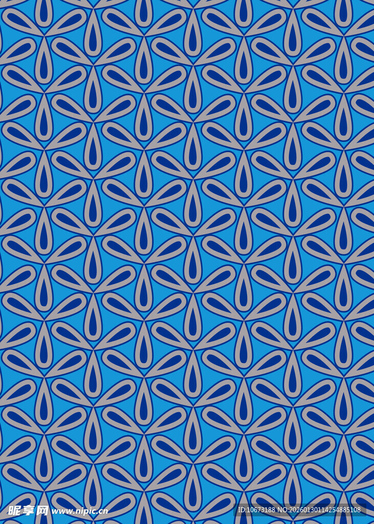 蓝色几何花纹图案背景