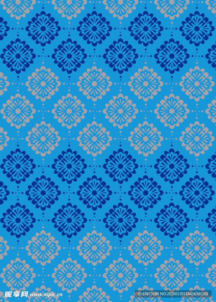 蓝色几何图案无缝背景