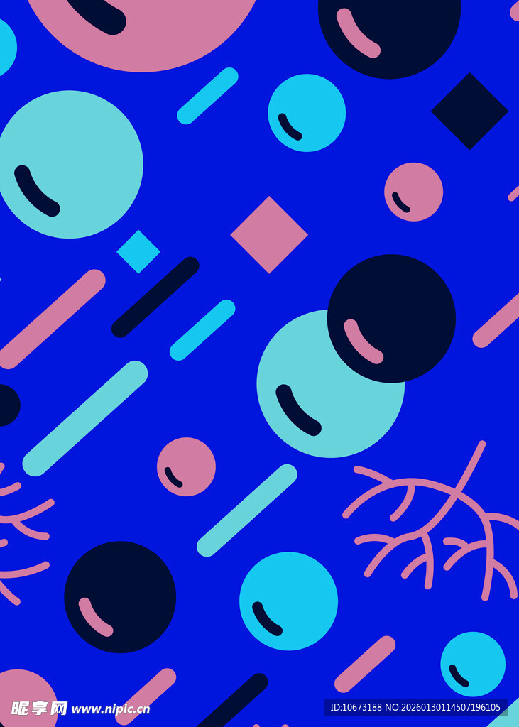 梦幻几何抽象图案背景