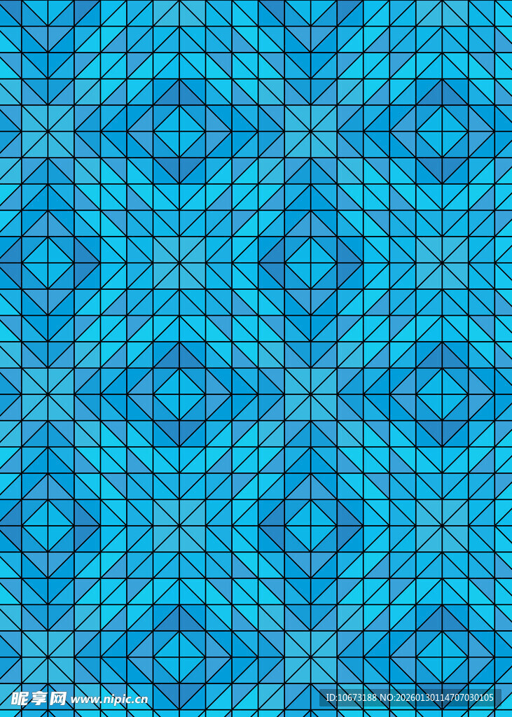 蓝色几何图案无缝背景