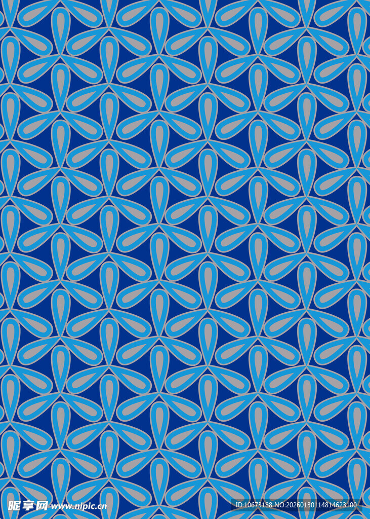 蓝色几何图案无缝背景