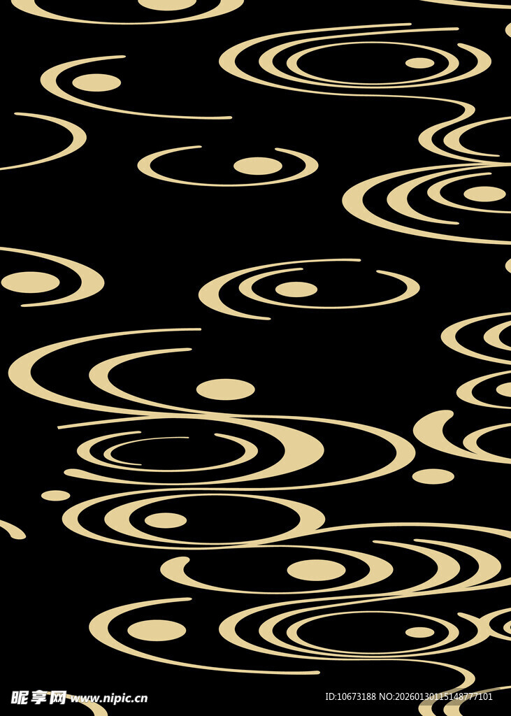 黑金环形图案背景纹理