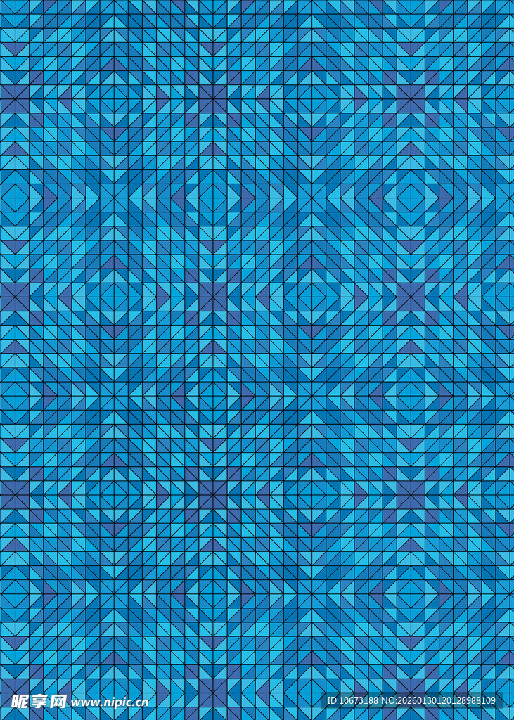 蓝色几何图案纹理背景