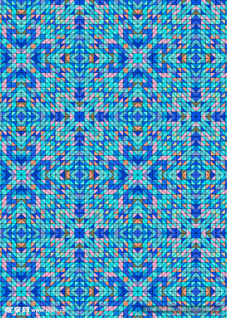 蓝色几何图案纹理背景