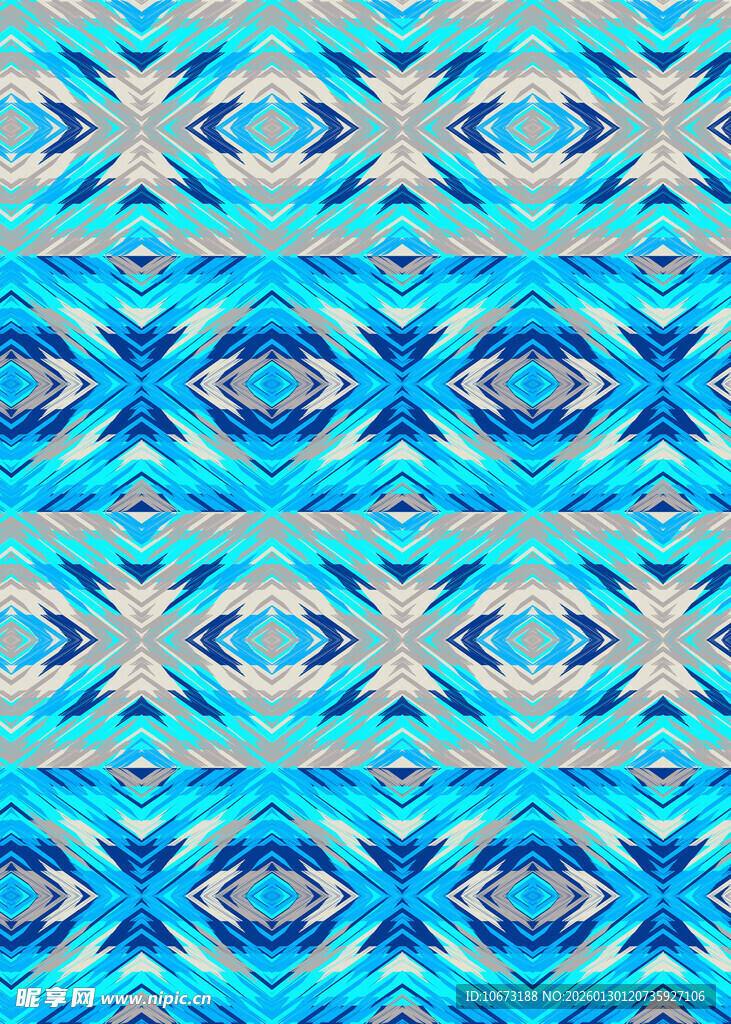 蓝色几何图案无缝背景