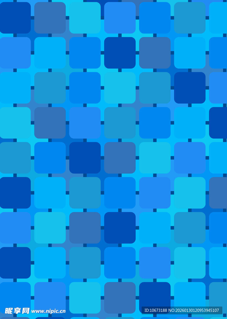 蓝色像素风方格背景图案