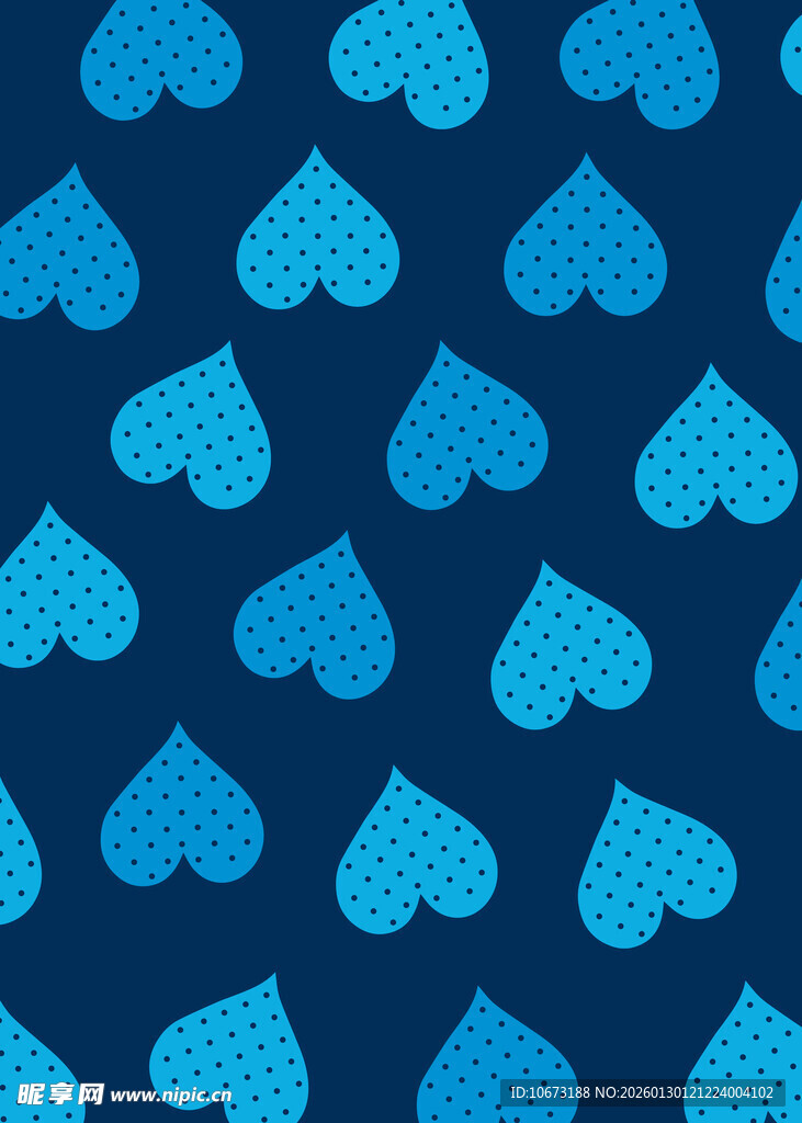 蓝色爱心针织纹理图案