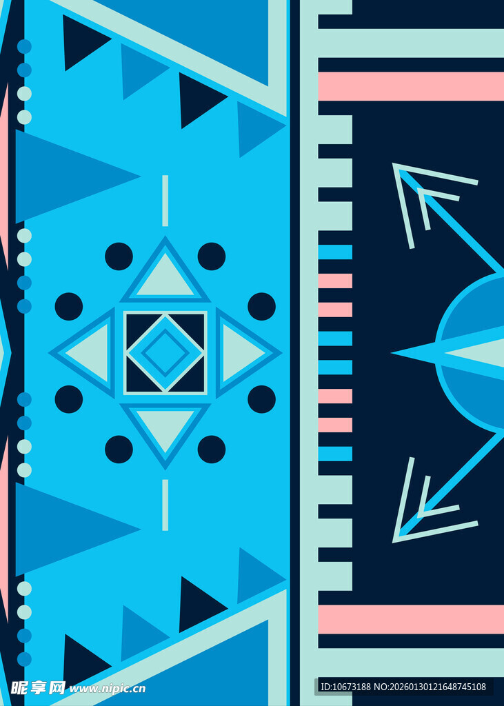 几何图案民族风装饰画