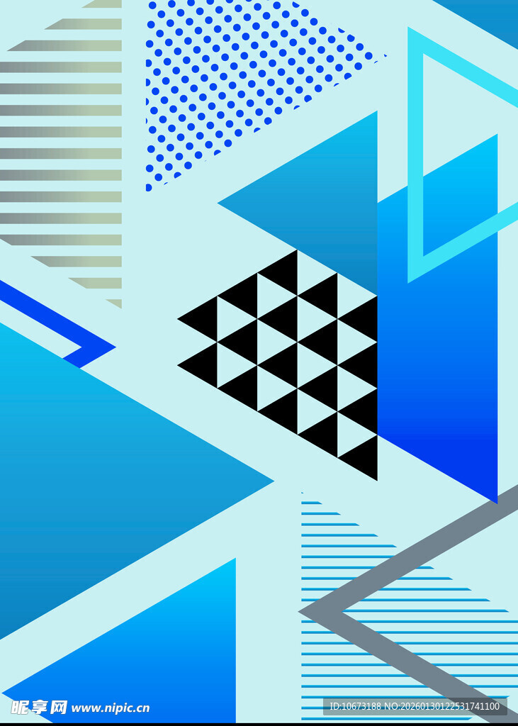 几何图案拼接抽象背景图