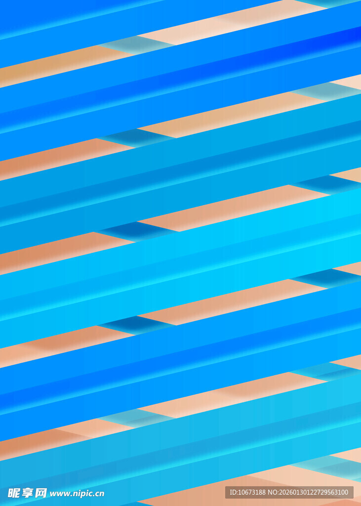 蓝橙相间条纹图案背景