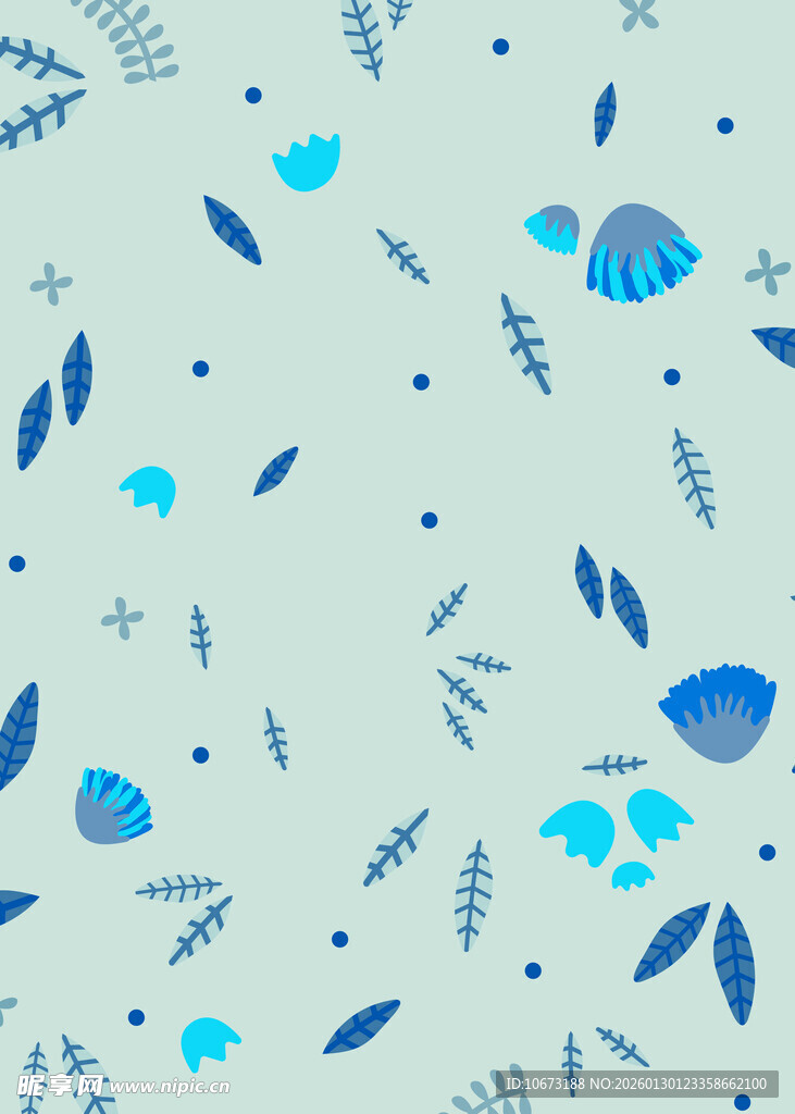 清新海洋风图案背景