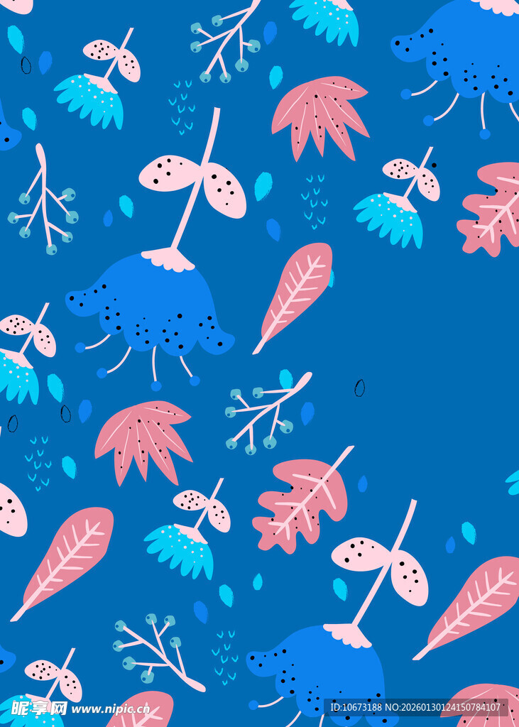 海洋生物无缝图案设计