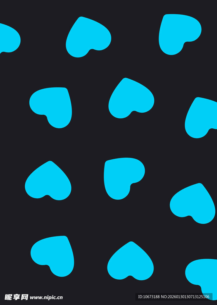 蓝色心形图案背景