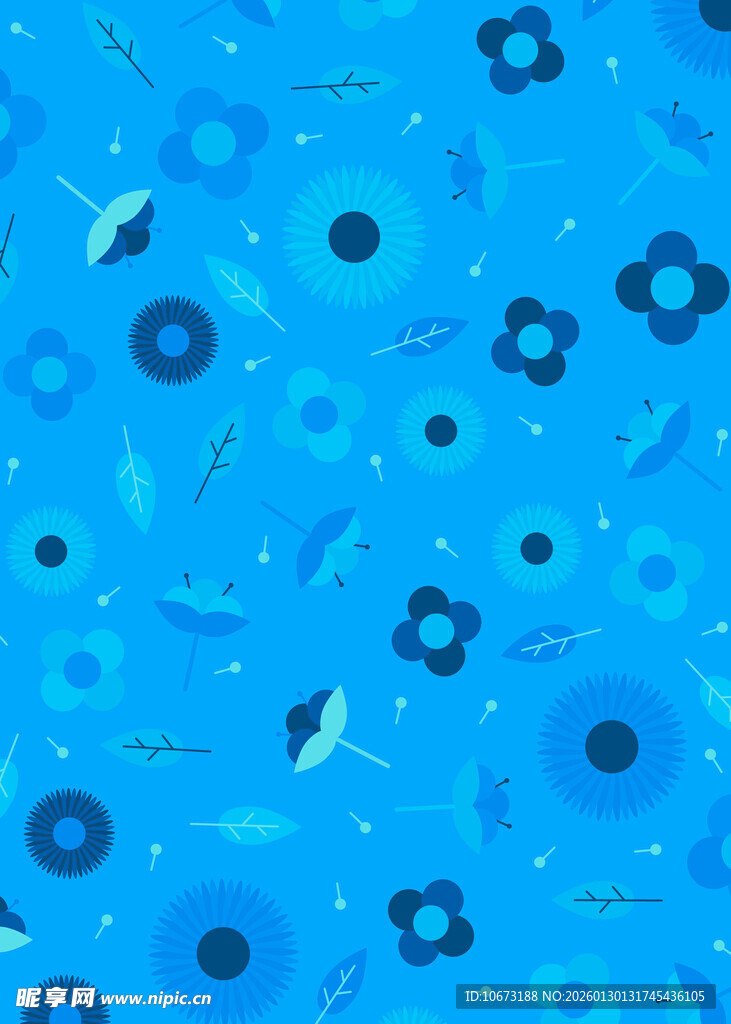 蓝色抽象几何图案背景