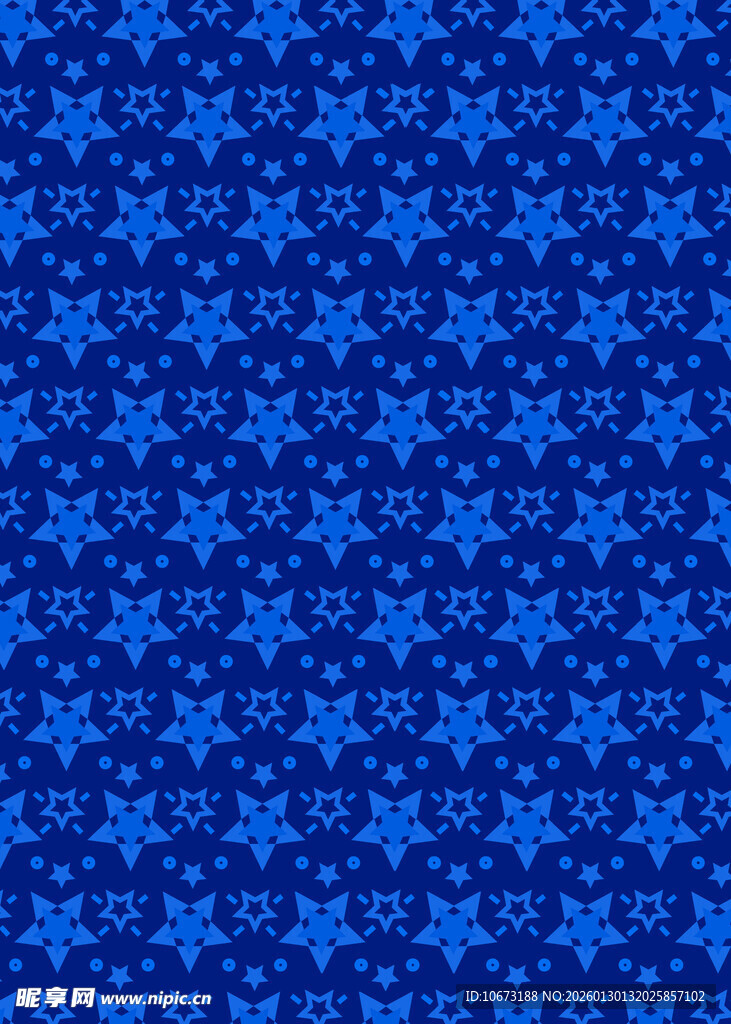 蓝色星形图案背景纹理