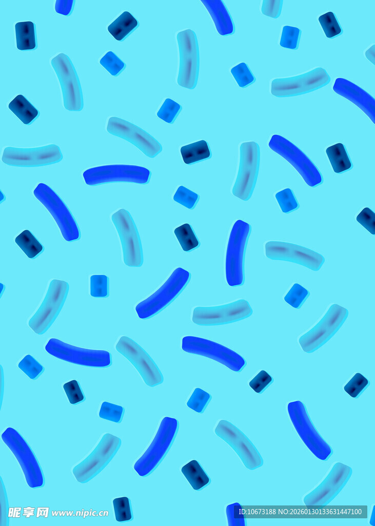 蓝色几何形状无缝图案