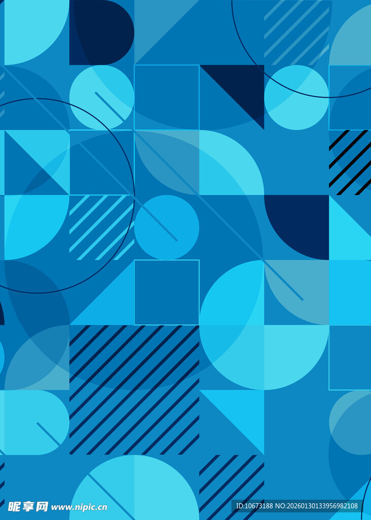 蓝色几何图案背景