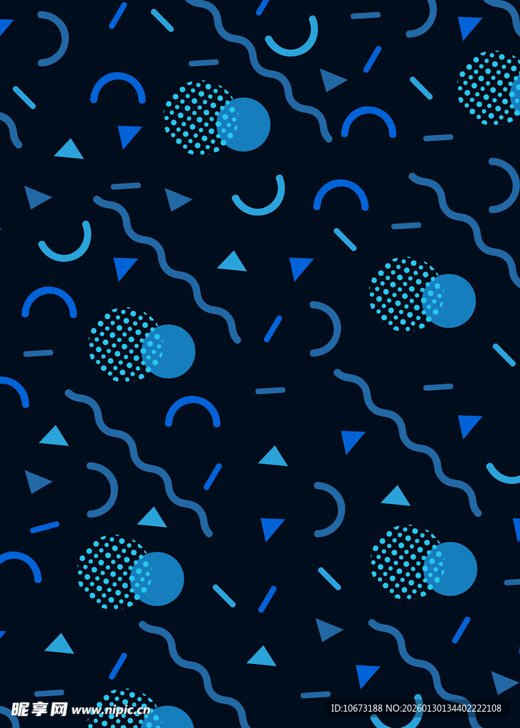 蓝色几何图案抽象背景图