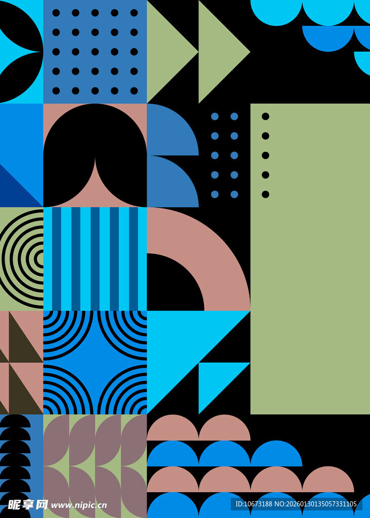 抽象几何图案艺术设计