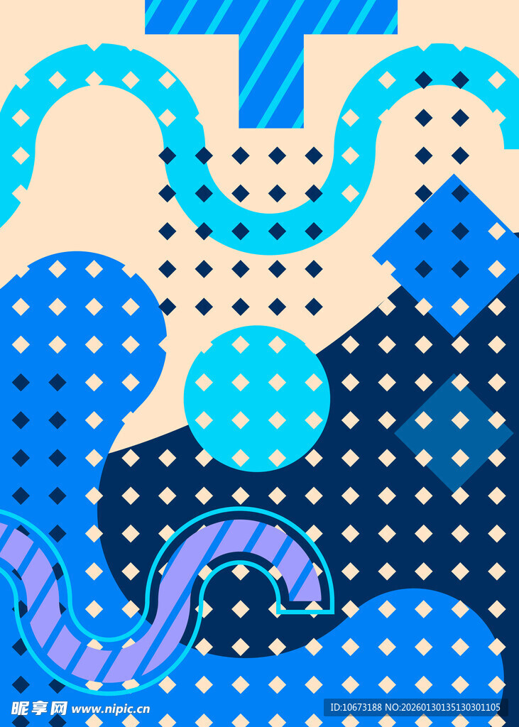 抽象几何图案艺术插画