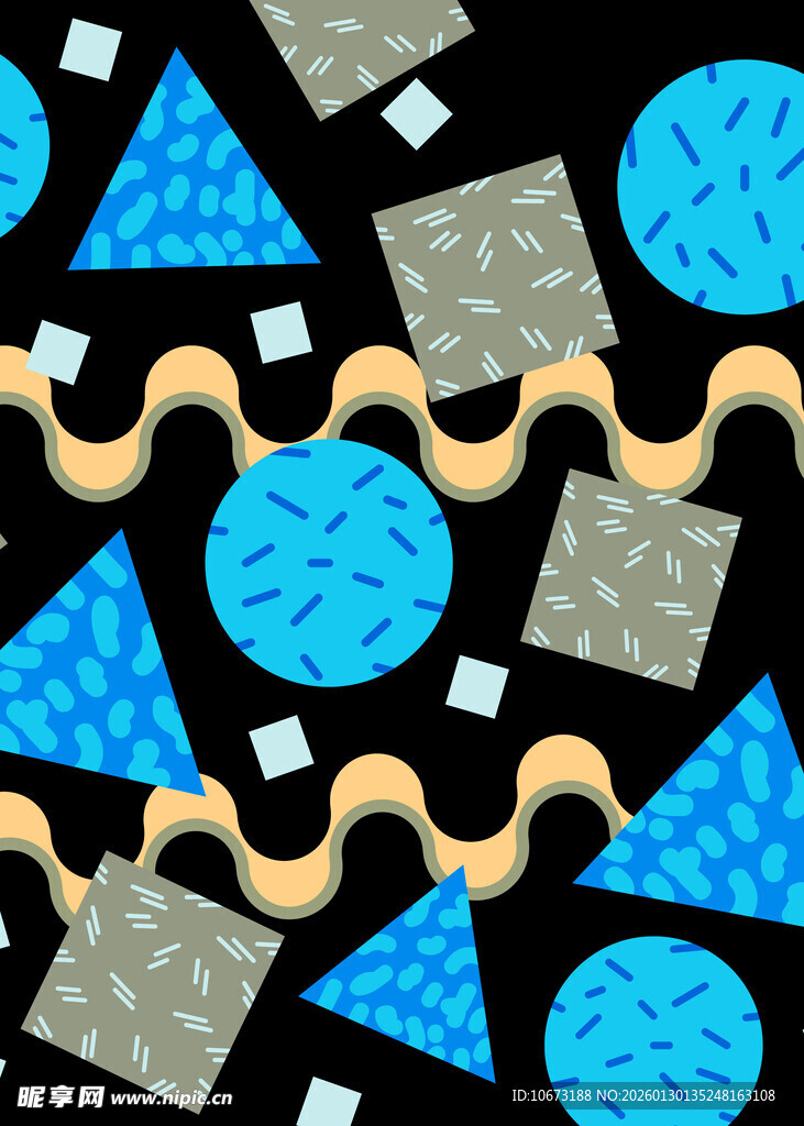 几何图案拼接抽象背景图