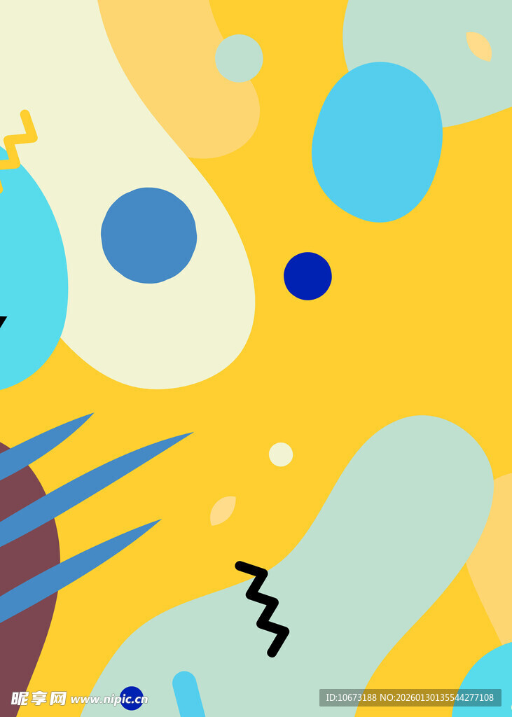 抽象多彩几何图案插画