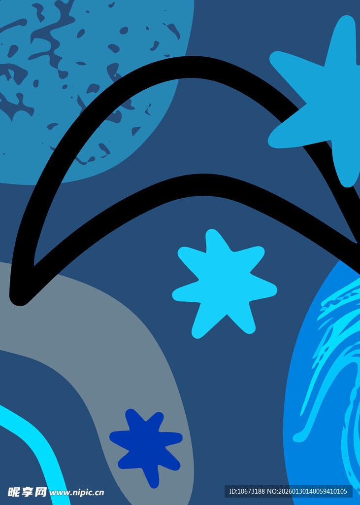 梦幻星空抽象图案设计