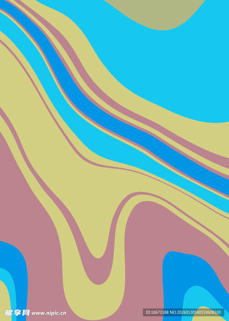 多彩波浪抽象图案背景