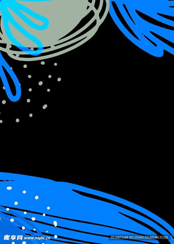 蓝色抽象笔触背景图案