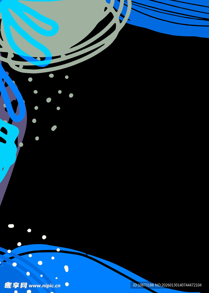 蓝色动感线条抽象背景图