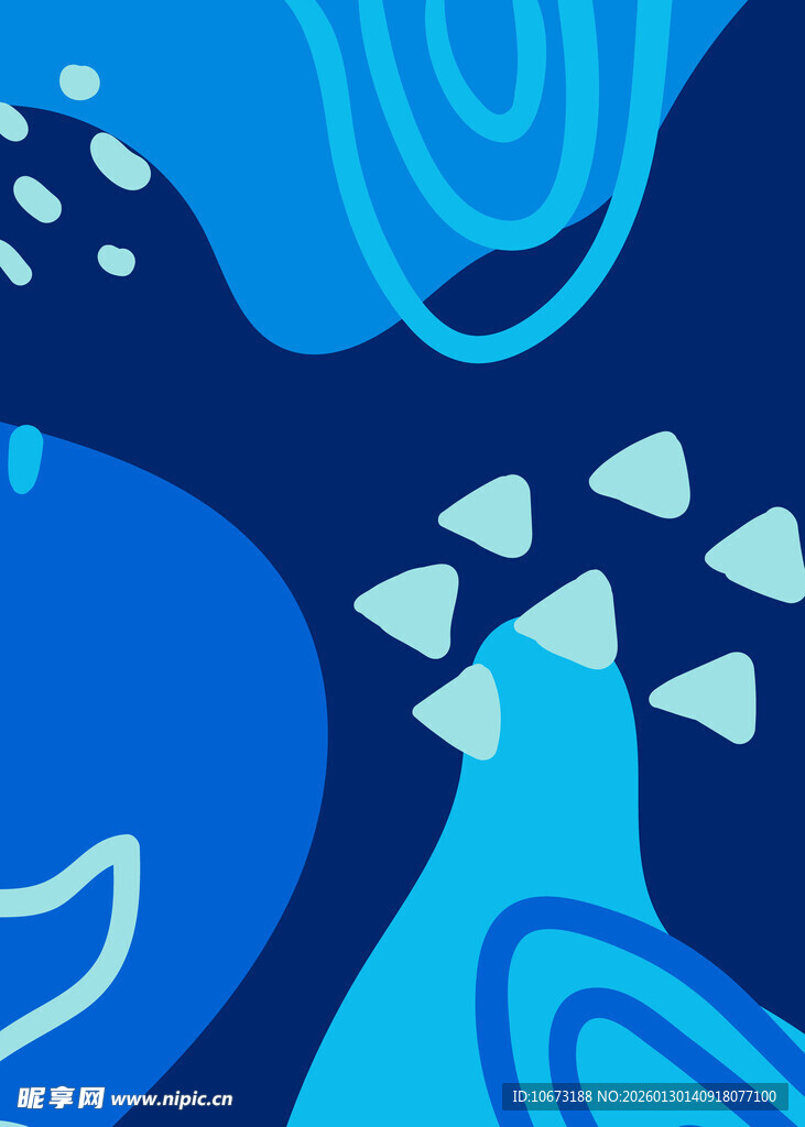 蓝色抽象几何图案背景