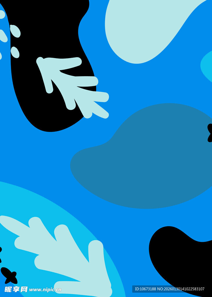 蓝调抽象迷彩图案设计